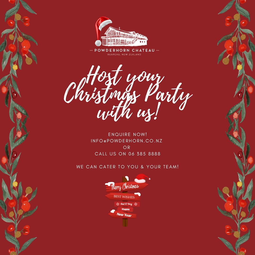 If you’re looking to host a Christmas function this year, the Matterhorn is available for hire! 🎄We can cater to all group sizes and requirements needed 😌
Email us at info@powderhorn.co.nz for pricing/availability/menus🍴